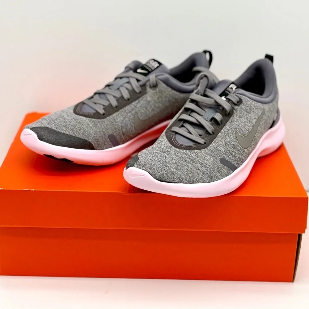 Nike Women's Gray & Pink Flex Running Shoes Size 8